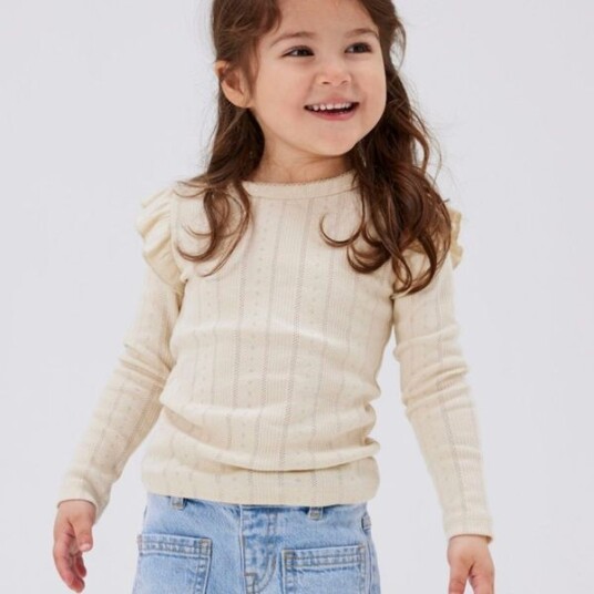 Name It Julia Long Sleeve Slim Top Beige 116 Name It Julia Long Sleeve Slim Top Beige 116