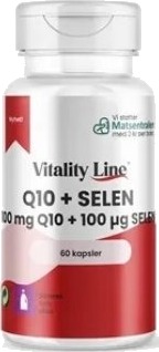 Vitality line Q10 + selen 60 kapsler Vitality line Q10 + selen 60 kapsler