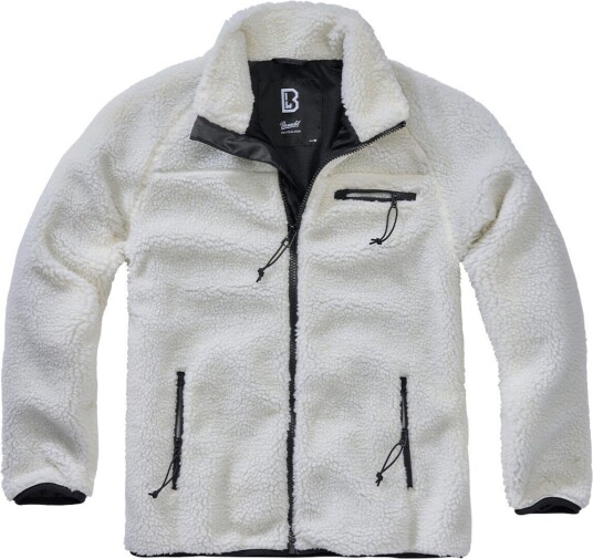Brandit Teddyfleece Jakke M Hvit