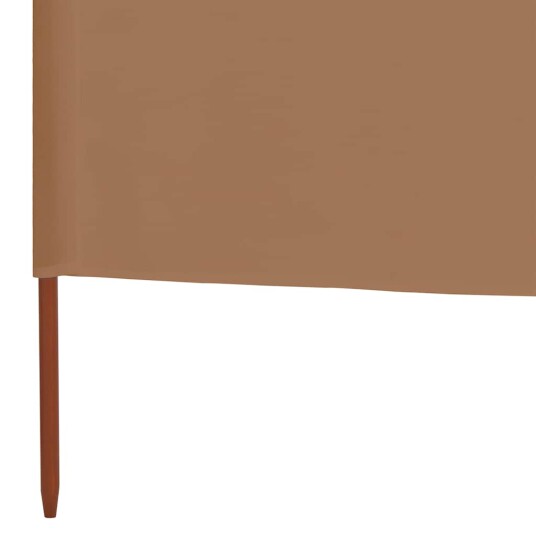 vidaXL Vindskjerm 6 paneler stoff 800x160 cm gråbrun
