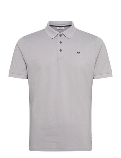 Calvin Klein Golf Quad Polo   Silver   M