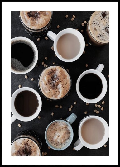 Variety of Coffee Cups Plakat Plakat / 30x40cm