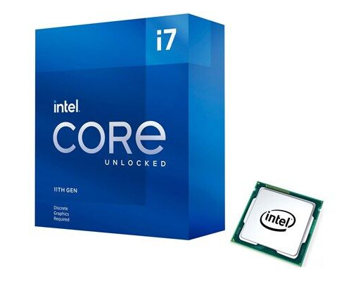 Intel Core i7-11700KF Rocket Lake Prosessor/CPU - 8 kjerner - 3.6 GHz - Intel LGA1200 - Intel Boxed without heatsink/fan