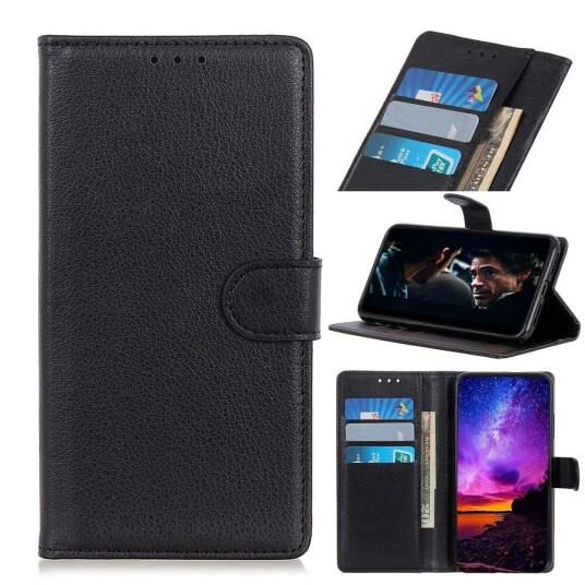INCOVER Samsung Galaxy A71 Skinn Flip Deksel m. Stativ & Lommebok - Svart INCOVER Samsung Galaxy A71 Skinn Flip Deksel m. Stativ & Lommebok - Svart