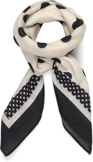 Kaffe Kadaphne Scarf CHALK/BLACK DOT One Size