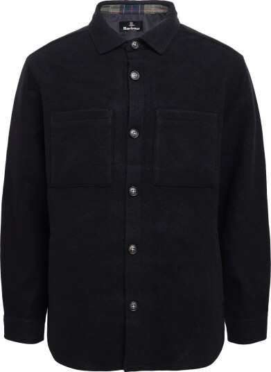 Barbour Barbour Marltown Tailored Wool Blend Overshirt - NAVY MARL - S