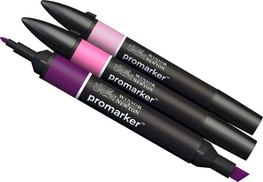 Winsor & Newton Promarker - 3-pakning - Pink Toner