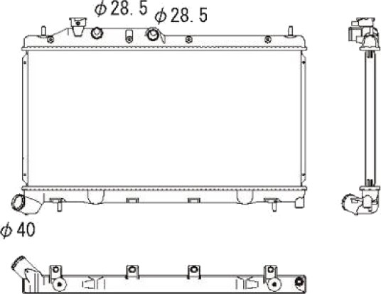 DIEDERICHS DCM3053 Radiator motorkjøling DIEDERICHS DCM3053 Radiator motorkjøling