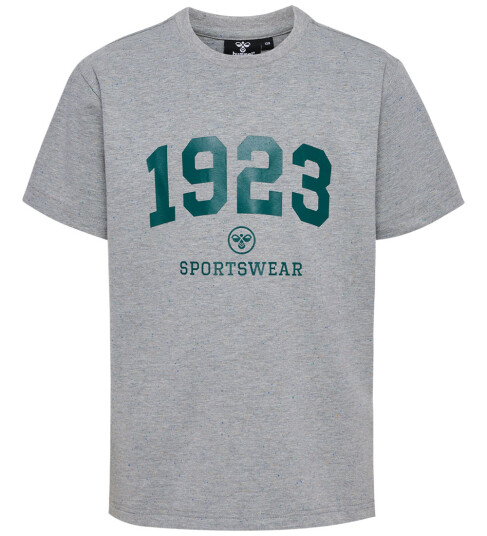 Hummel T skjorte hmlNipps Light Grey Melange 7 år 122 T skjorte Grå