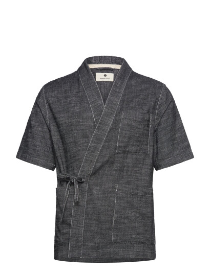 Anerkjendt Akjesper Twill S/S Kimono - Black - M