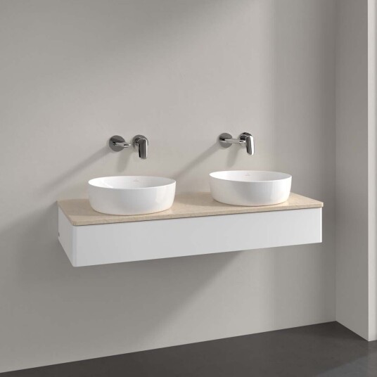 Villeroy & Boch Antao Servantskap med 1 skuff 120x50x19 cm m/lys Hvit Matt/Crème