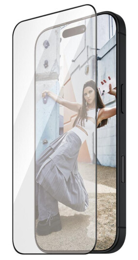 PanzerGlass SAFE by PanzerGlassScreen Protection with Black Frame iPhone 16 Plus/iPhone 15 Plus Ultra-Wide Fit