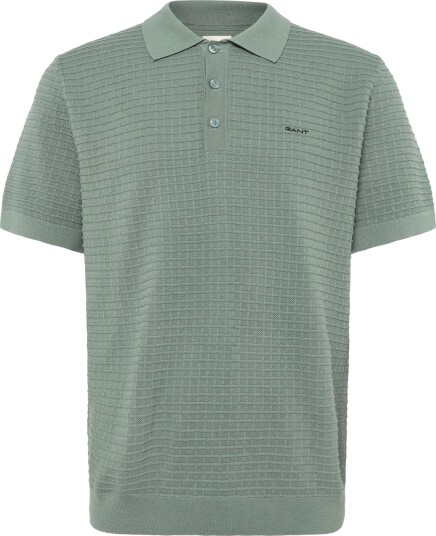 Gant Cotton Texture Polo Green M