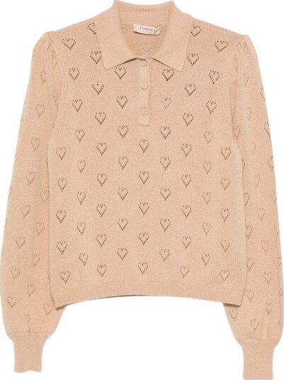 Twinset Dame Topper Beige S,