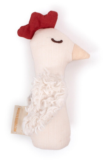 FILIBABBA Linen rattle Chicken FI-02808 FILIBABBA Linen rattle Chicken FI-02808