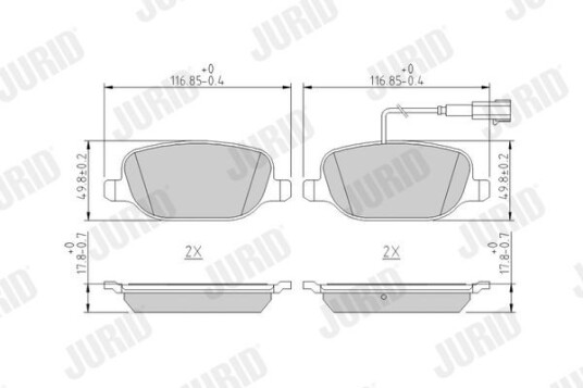 Bremseklosser JURID 573348J Bremseklosser JURID 573348J