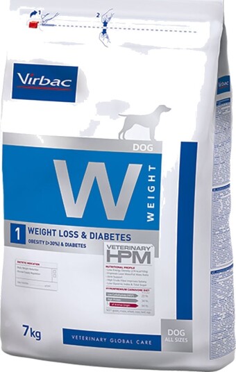 Virbac Tørrfôr Veterinary Hpm Dog Weight Loss & Diabetes W1 7 kg Virbac Tørrfôr Veterinary Hpm Dog Weight Loss & Diabetes W1 7 kg