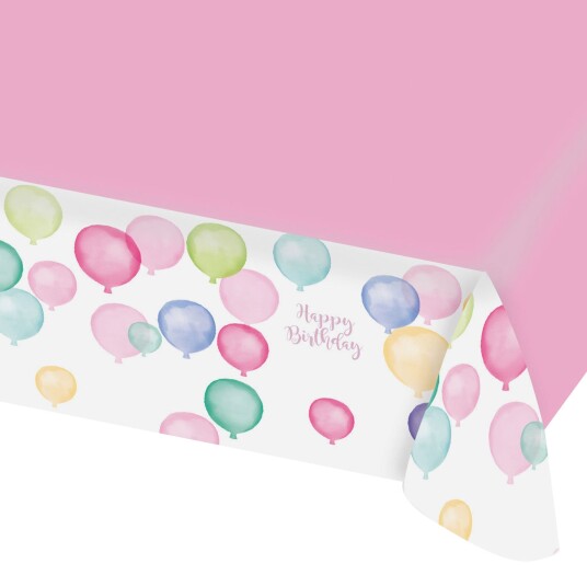 Amscan International Bordduk Ballonger Happy Birthday Pastell