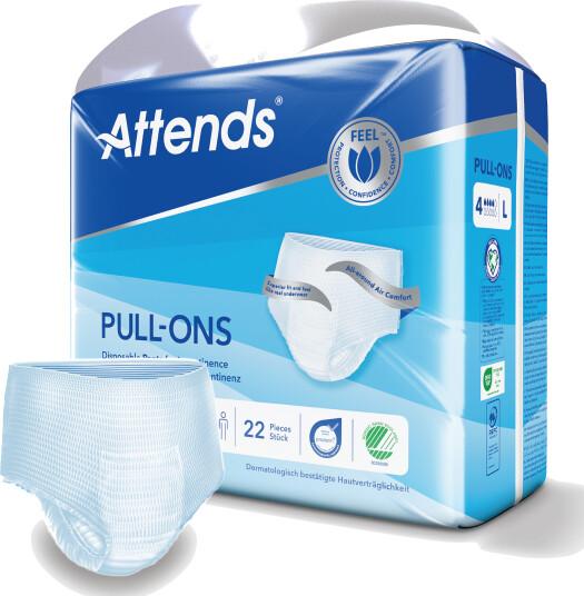 Attends Pull Ons 4 buksebleie Large 22 stk. Attends Pull Ons 4 buksebleie Large 22 stk.
