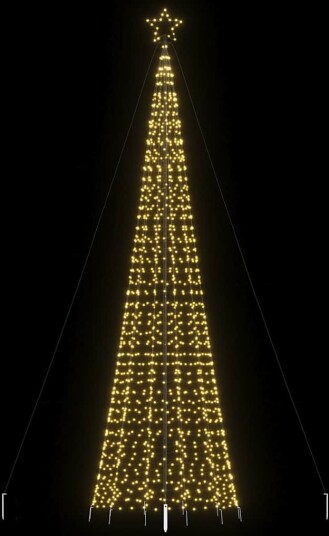  LED Juletre med Spikes 1534 LEDs Varm Hvit 500 cm