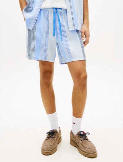 Tommy Jeans Tjm Textured Stripe Short Ext Blue M