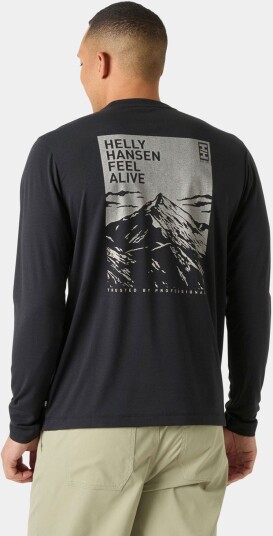 Helly Hansen Skog Graphic Long Sleeve T skjorte Herre Svart XL