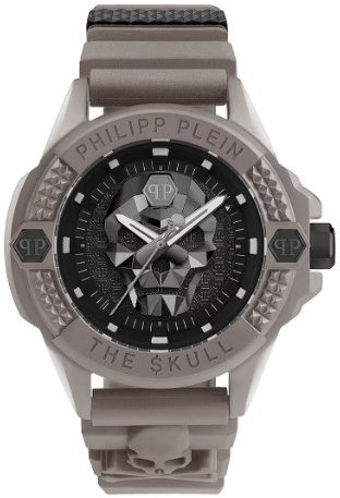 Philipp Plein Herreklokke PWUBA0323 The Skull Sort/Stål Ø44 mm