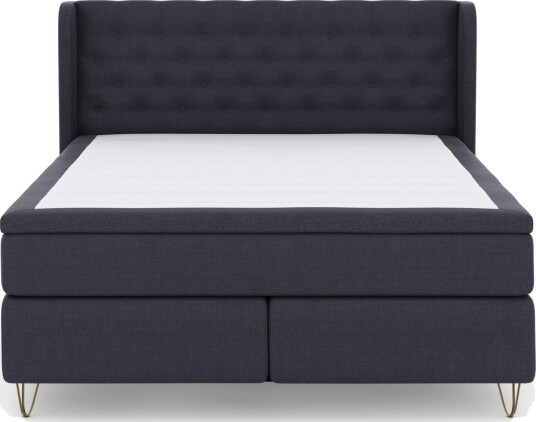 Select No 4 Komplett Sengepakke 180x200 Fast - Blå/V-formede Metallben