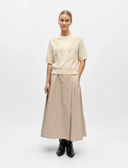 Object Objlaney Rubin Ss Pullover Noos Cream S