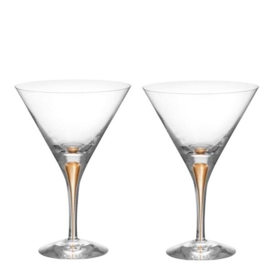 Orrefors Intermezzo martiniglass 25 cl 2 stk gull Orrefors Intermezzo martiniglass 25 cl 2 stk gull