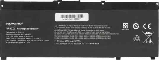 Movano SR03XL Batteri til HP Pavilion Gaming 15 17 4545mAh 11.55V