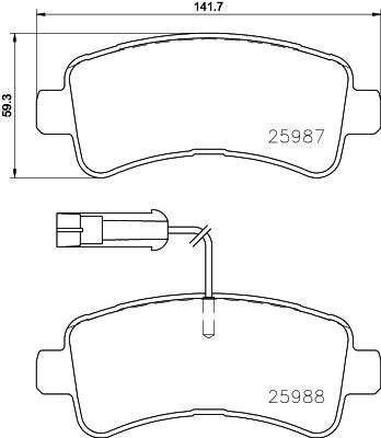 Bremseklosser BREMBO P 61 130