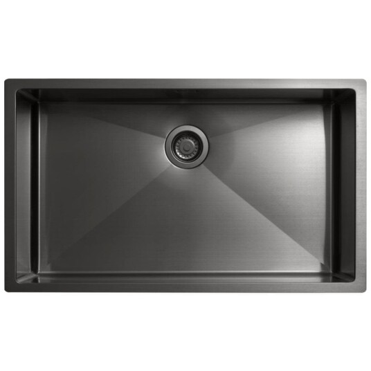 Tapwell Ta8040 PVD Kjøkkenvask B75xd45cm Black Chrome (TA-9422655)