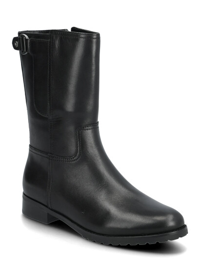 Lauren Ralph Lauren Tasha Burnished Leather Boot - Black - 40 Lauren Ralph Lauren Tasha Burnished Leather Boot - Black - 40