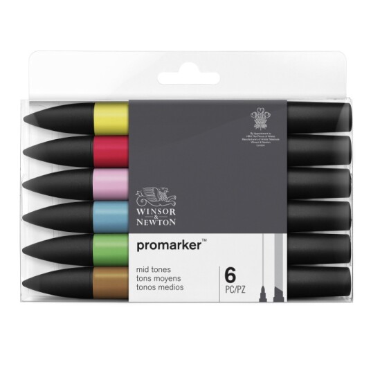 Promarker ProMarker 6-set Mid tones Promarker ProMarker 6-set Mid tones