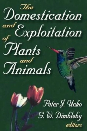 The Domestication And Exploitation Of Plants And Animals Av G. W. Dimbleby