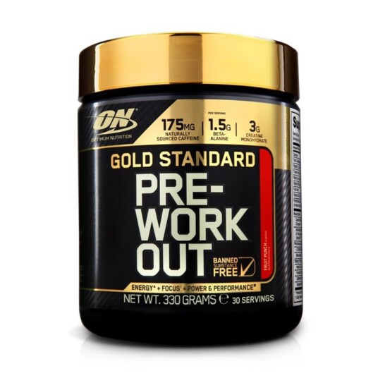 Optimum gold standard pre work out fruit punch 330 gr