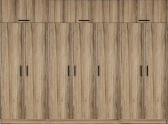 Minar Garderobe 315x235 cm - Valnøtt