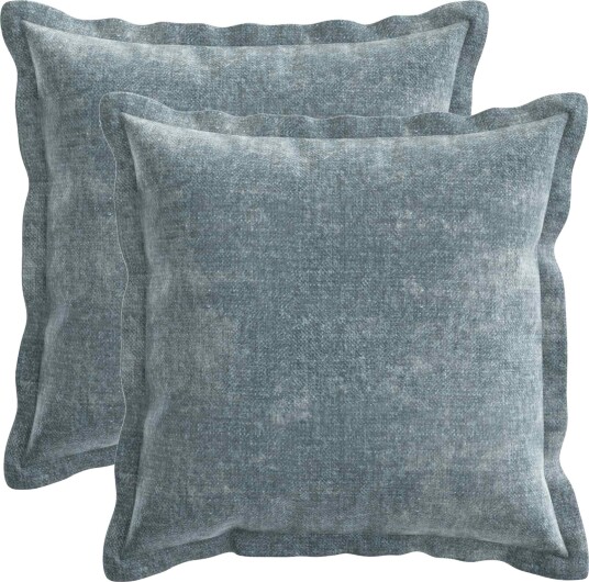 vidaXL Putetrekk 2 stk. HOUTEN Lyseblå 50 x 50 cm Chenille stoff
