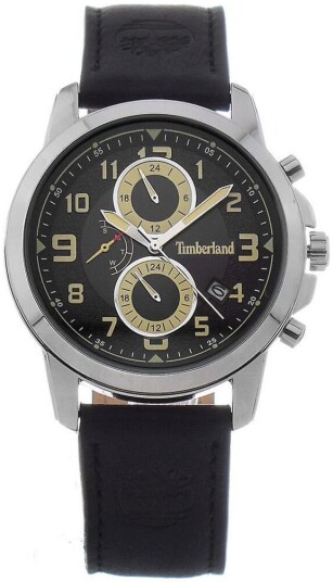 Timberland Herreklokke TDWGF9002401 Classic Sort/Lær Ø42 mm