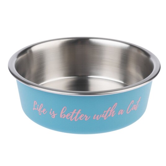 Tiaki Matskål I Rustfritt Stål "Better With A Cat" 850 ml Ø 17.2 cm
