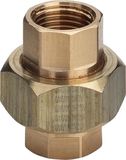 1,1/2" gjengekobling muffe/muffe Gunmetal Silikon Bronse