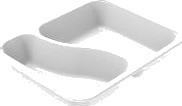 Bakke 2 Rum 2227 2F 430/685 Ml 227X178x43 Mm Cpet Hvid,360 Stk/Krt