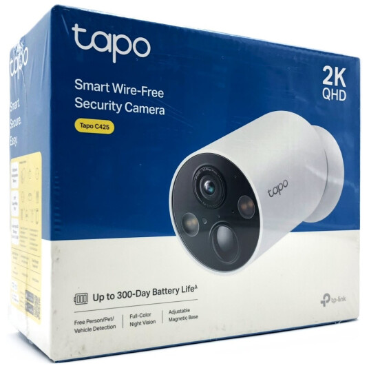 TP-Link Tapo C425 Trådløst IP-kamera - 2560x1440 - Hvit TP-Link Tapo C425 Trådløst IP-kamera - 2560x1440 - Hvit