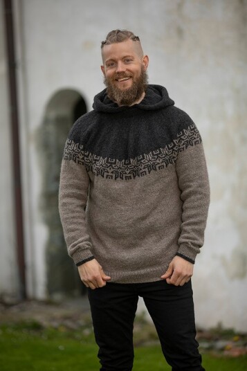 Viking Garn 2127 9B Hod Genser Med Hette