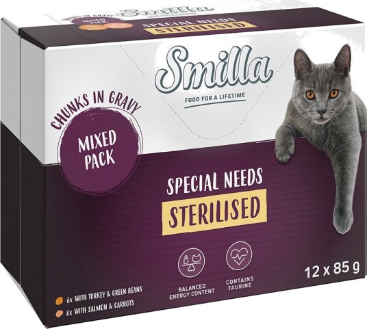 Smilla Våtfôr Fresh Pouch Sterilised Bites Med Grønnsaker Blandingspakke 12 X 85 G