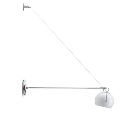 Fabbian Beluga Vegglampe På Arm Hvit Opal Fabbian Beluga Vegglampe På Arm Hvit Opal