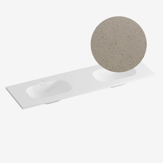 Korsbakken Nice Heldekkende Terrazzo Lava 160cm Dobbel