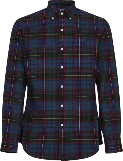 Polo Ralph Lauren Custom Fit Plaid Brushed Oxford Shirt Green L Polo Ralph Lauren Custom Fit Plaid Brushed Oxford Shirt Green L