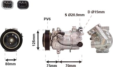 AC-kompressor VAN WEZEL 1301K700